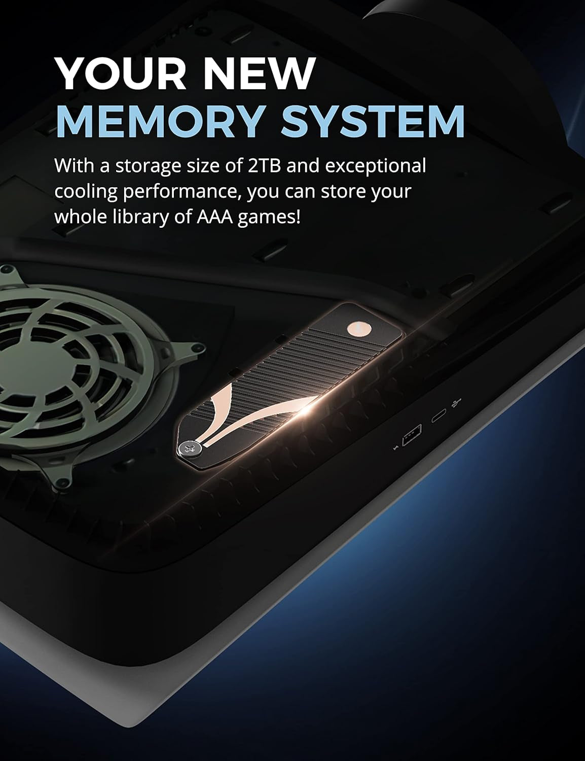 2TB Rocket 4 plus Nvme 4.0 Gen4 Pcie M.2 Internal Extreme Performance SSD + M.2 Nvme Heatsink for the PS5 Console (SB-RKT4P-PSHS-2TB)