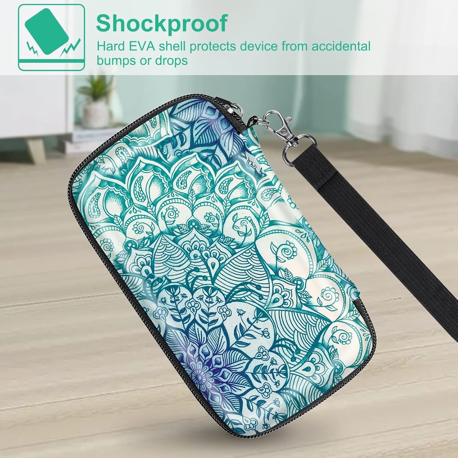 Protective Case for Kodak Step/Kodak Mini 2 Hd/Kodak Printomatic/Kodak Smile Camera & Printer - Shockproof Hard Shell Carrying Case with Inner Pocket, Emerald Illusions