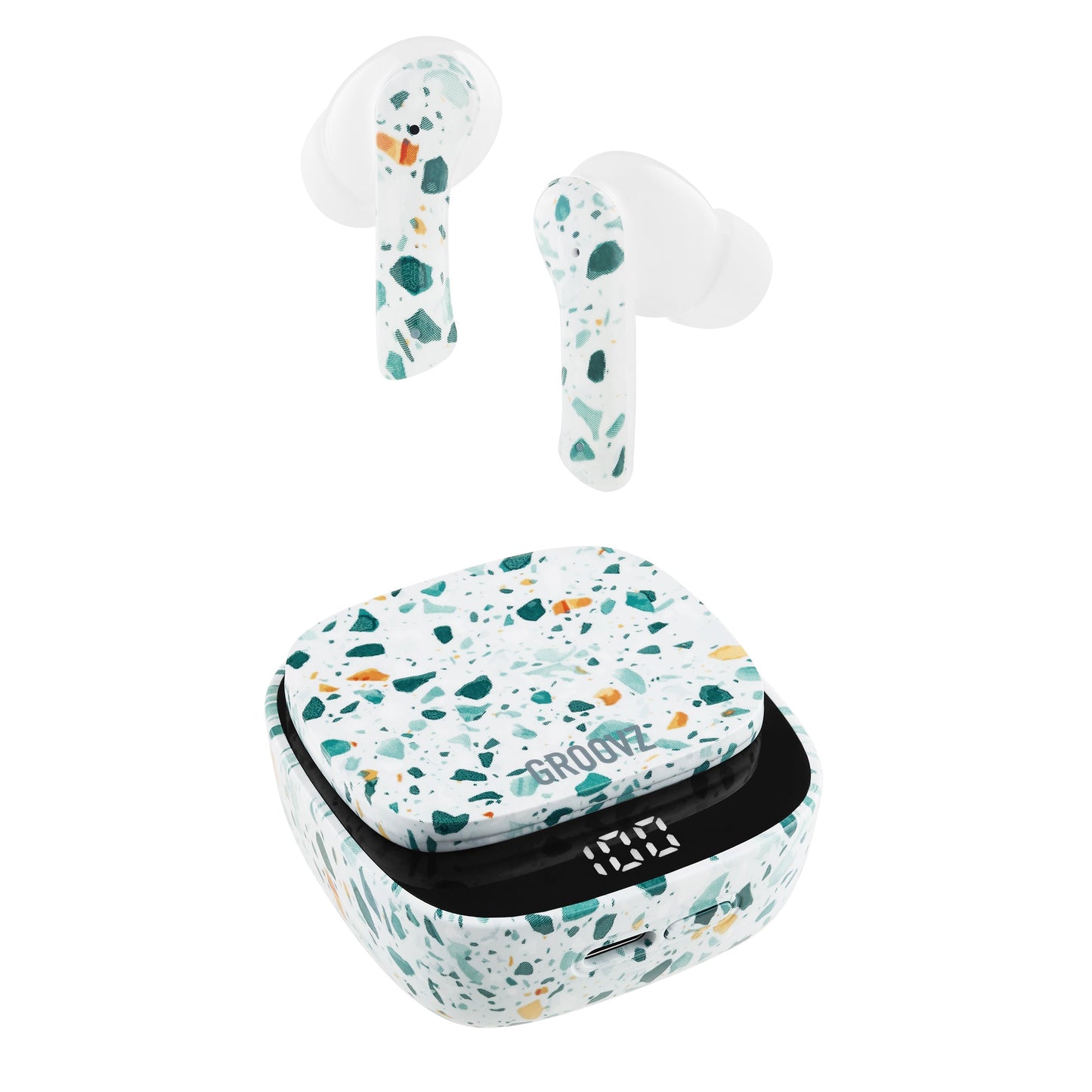 Groovz True Wireless Earbuds | 26-Hour Playtime + Smart Charging Case