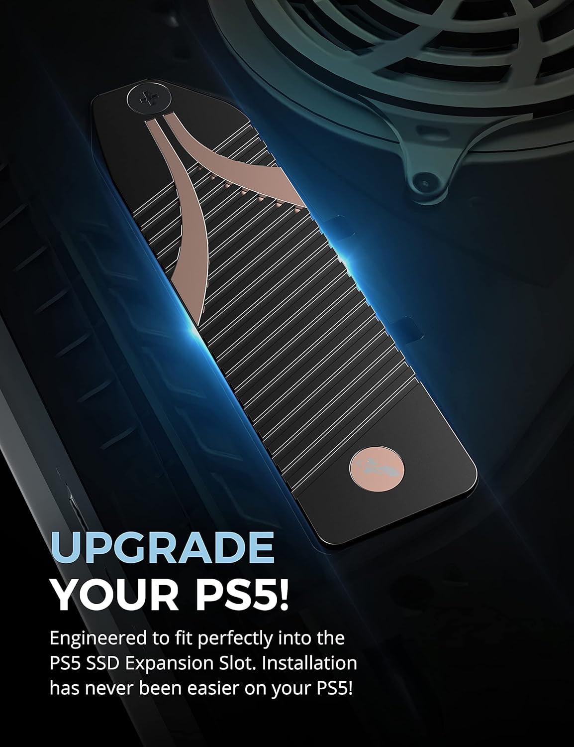 2TB Rocket 4 plus Nvme 4.0 Gen4 Pcie M.2 Internal Extreme Performance SSD + M.2 Nvme Heatsink for the PS5 Console (SB-RKT4P-PSHS-2TB)