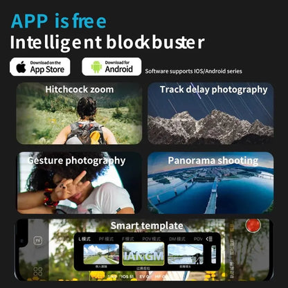 AOCHUAN 3-Axis Handheld Gimbal Stabilizer Smartxe for Smartphone for Iphone Android AI Face Tracking Tiktok Vlog