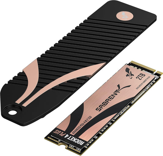 2TB Rocket 4 plus Nvme 4.0 Gen4 Pcie M.2 Internal Extreme Performance SSD + M.2 Nvme Heatsink for the PS5 Console (SB-RKT4P-PSHS-2TB)